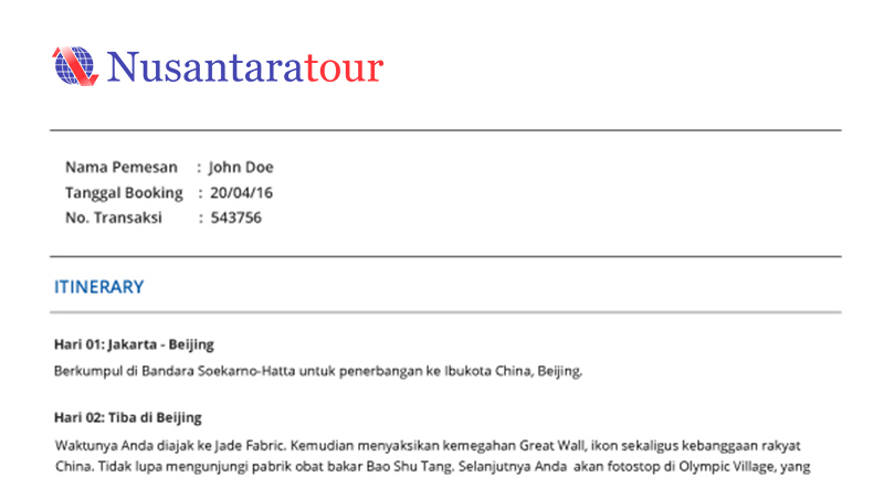 Nusantara Tour Agent Tour And Travelreservation Hotel