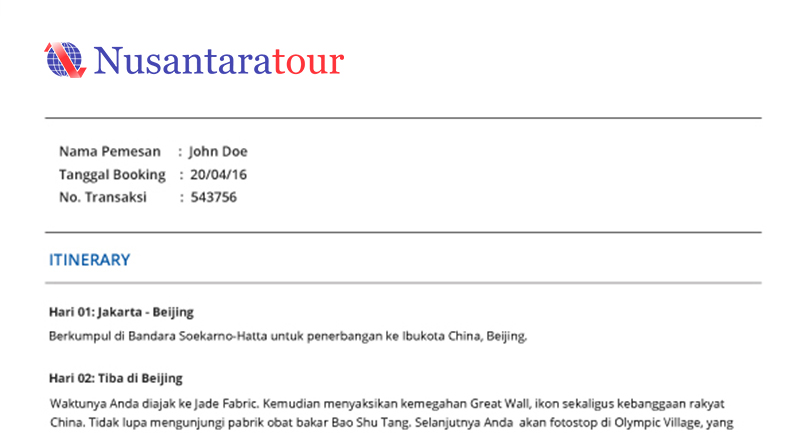 Nusantara Tour Agent Tour And Travelreservation Hotel